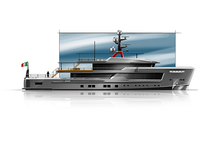 Alfarosso, the new Explorer Yacht by CRN and Francesco Paszkowski Design.<br />