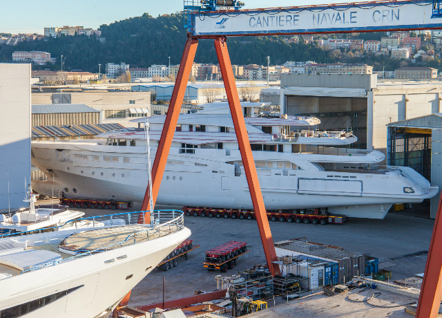 Spectacular megayacht relocation at CRN