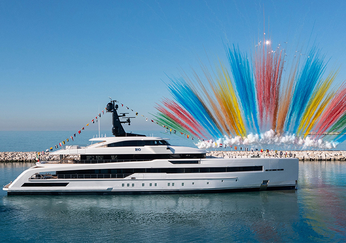 CRN launches M/Y RIO superyacht an icon of creativity and bespoke quality.