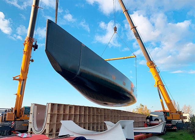 Wally’s latest full-custom supersailer emerges from the moulds