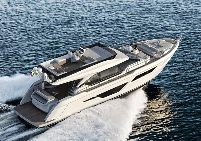 Ferretti Yachts 580: modern luxury has a new star.<br />
 