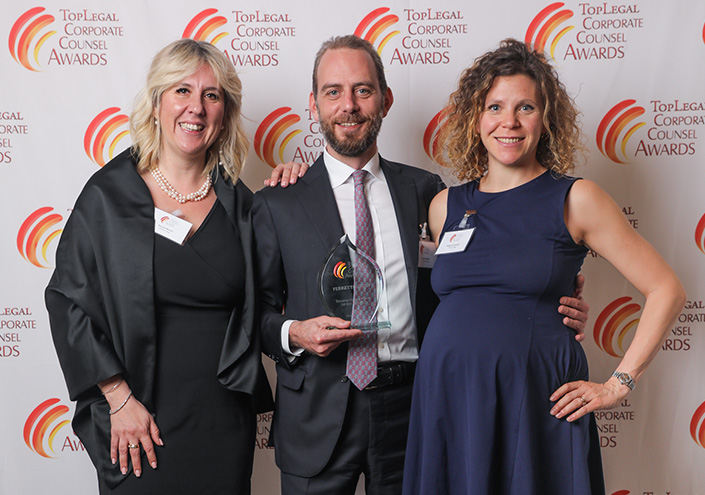 Ferretti Group wins “Legal Management of the Year Fashion and Luxury” prize at Toplegal Corporate Counsel Awards.<br />
 