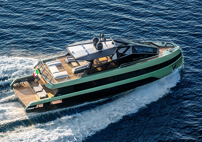 The wallywhy150 makes her debut at the Singapore Yachting Festival 2025.
